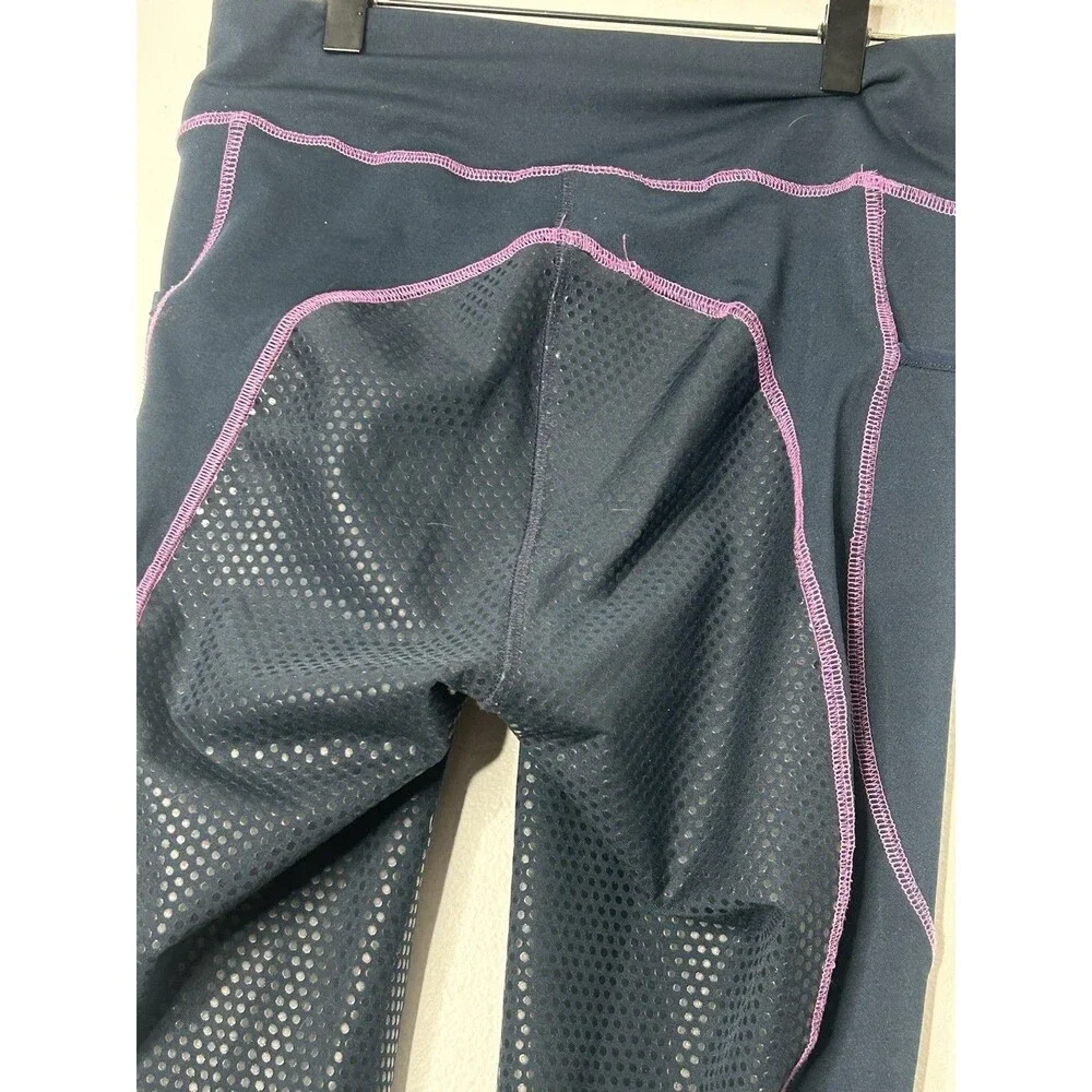 Riding Sport Dover Saddlery Leggings Navy Blue Medium Made in India Equestrian - Picture 4 of 6